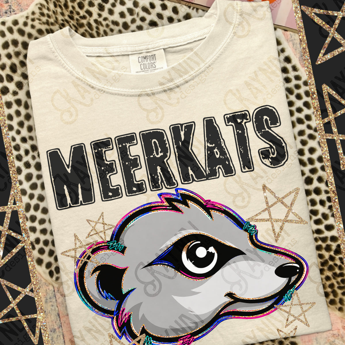 Meerkats-Grunge Varsity Mascots (Kayndi) DTF Transfer