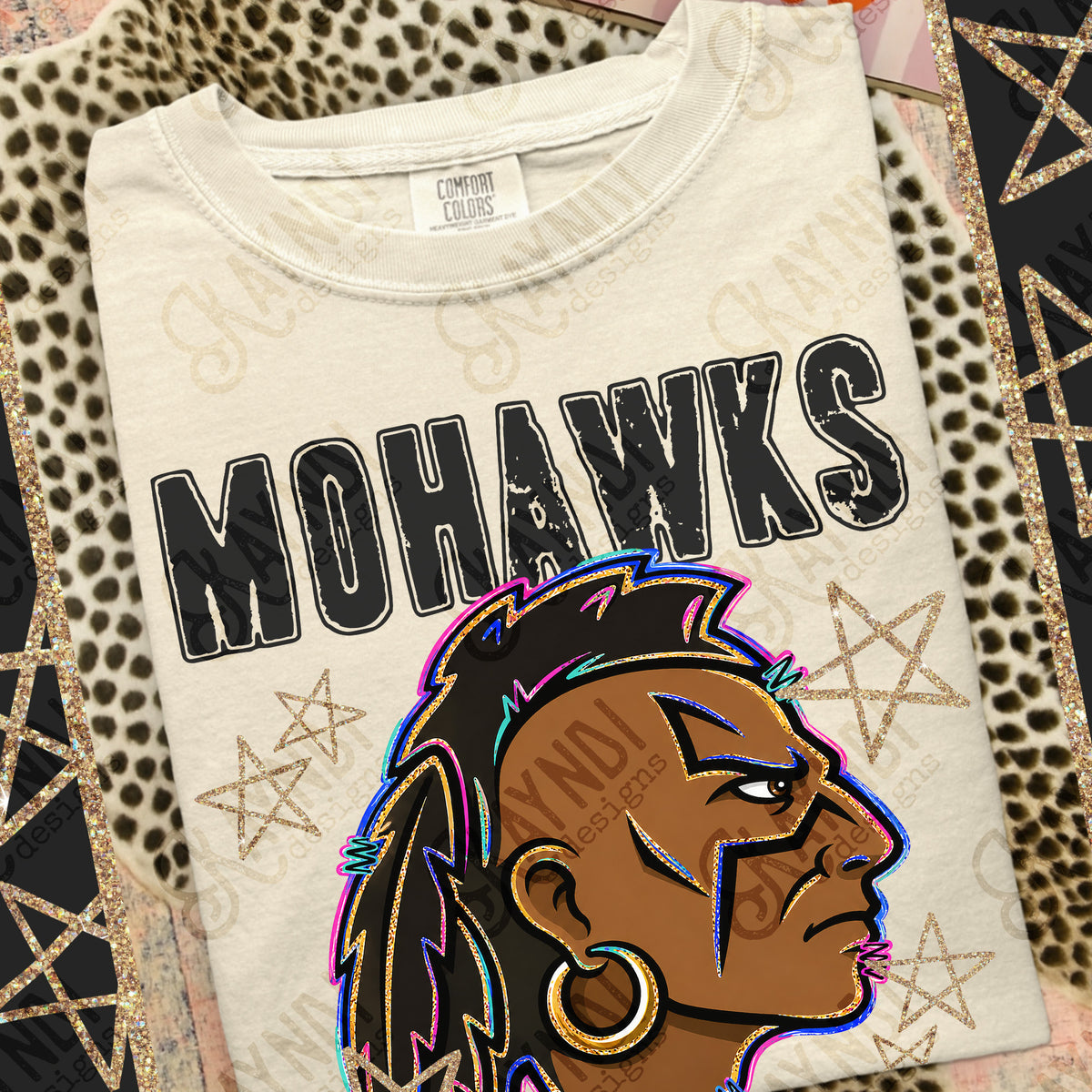 Mohawks- Grunge Varsity Mascots (Kayndi) DTF Transfer