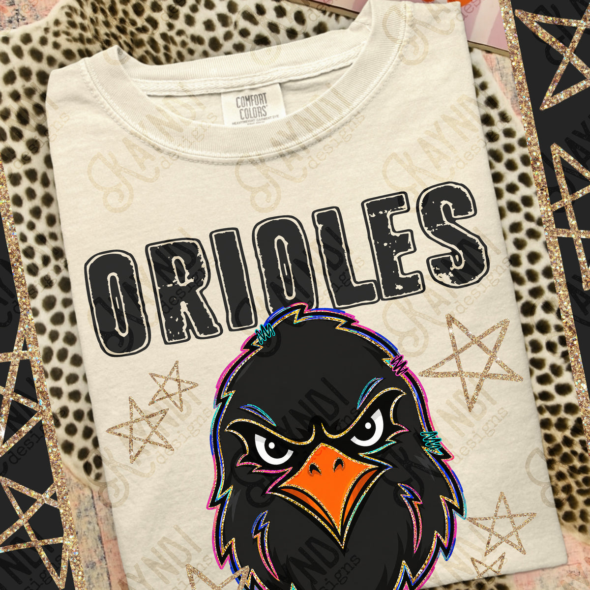 Orioles-Grunge Varsity Mascots (Kayndi) DTF Transfer