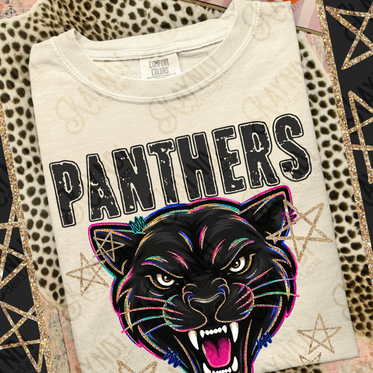 Panthers- Grunge Varsity Mascots (Kayndi) DTF Transfer