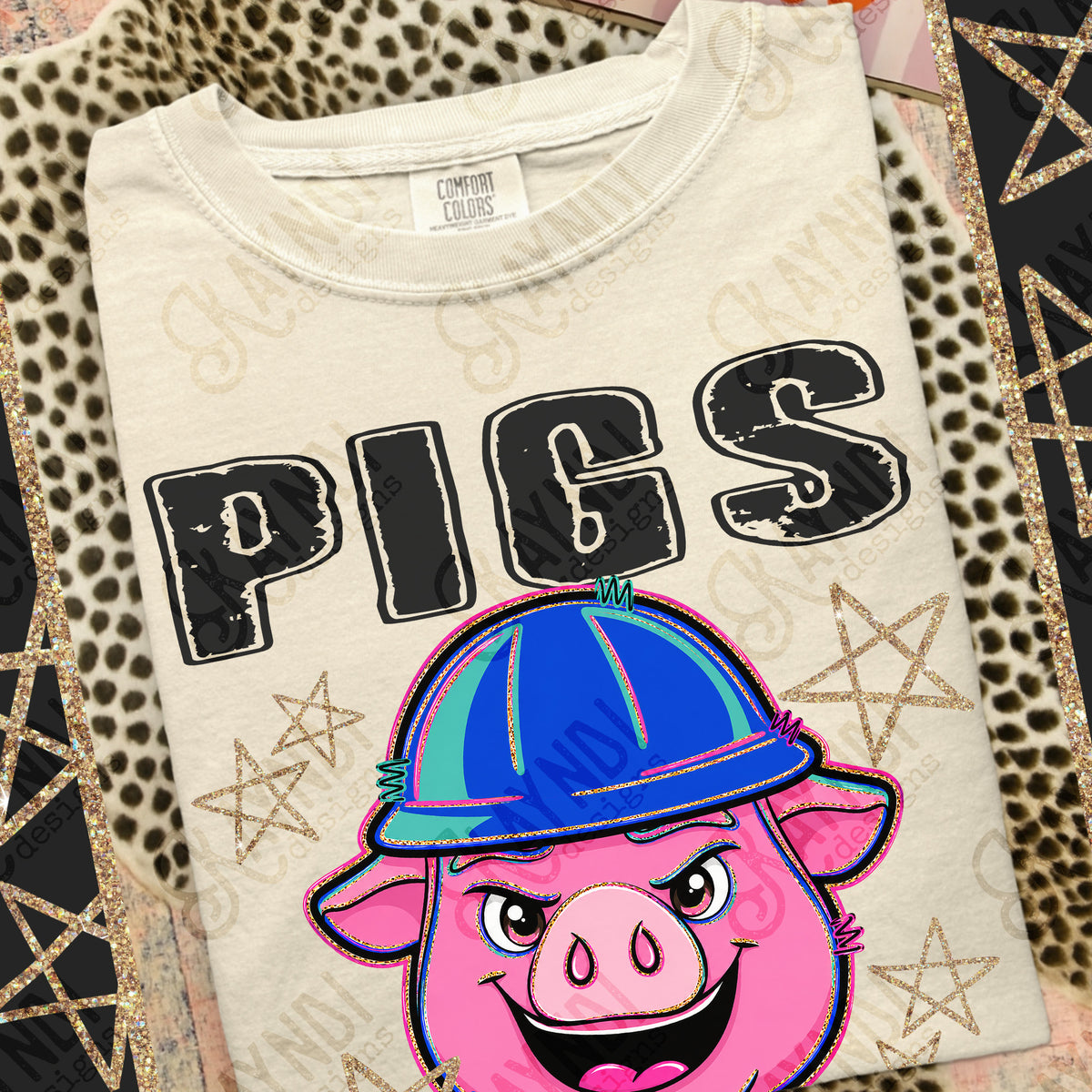 Pigs- Grunge Varsity Mascots (Kayndi) DTF Transfer