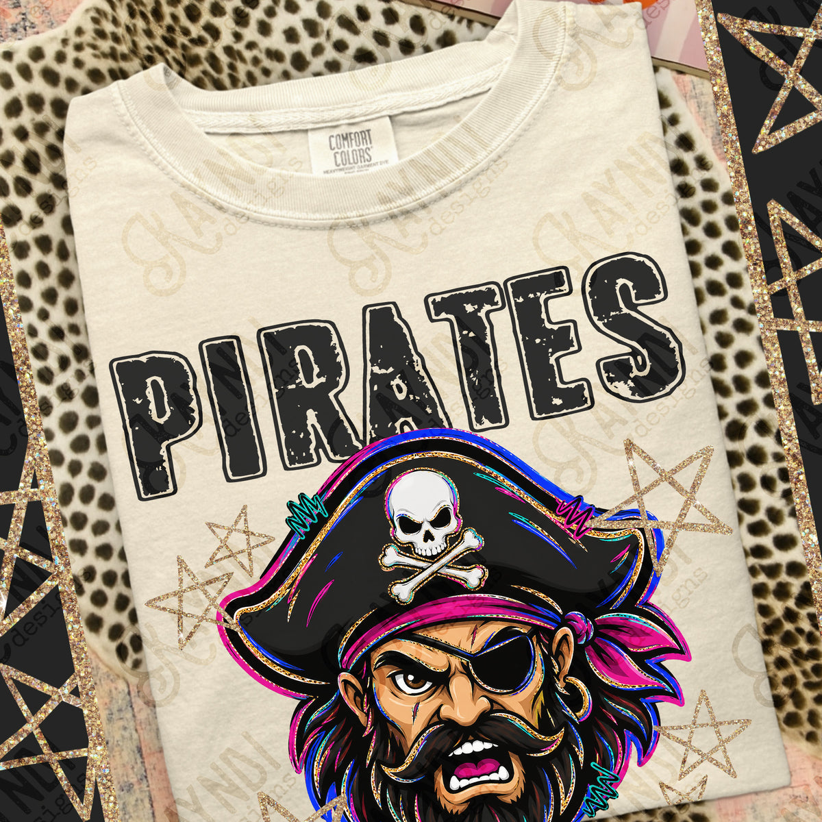 Pirates- Grunge Varsity Mascots (Kayndi) DTF Transfer