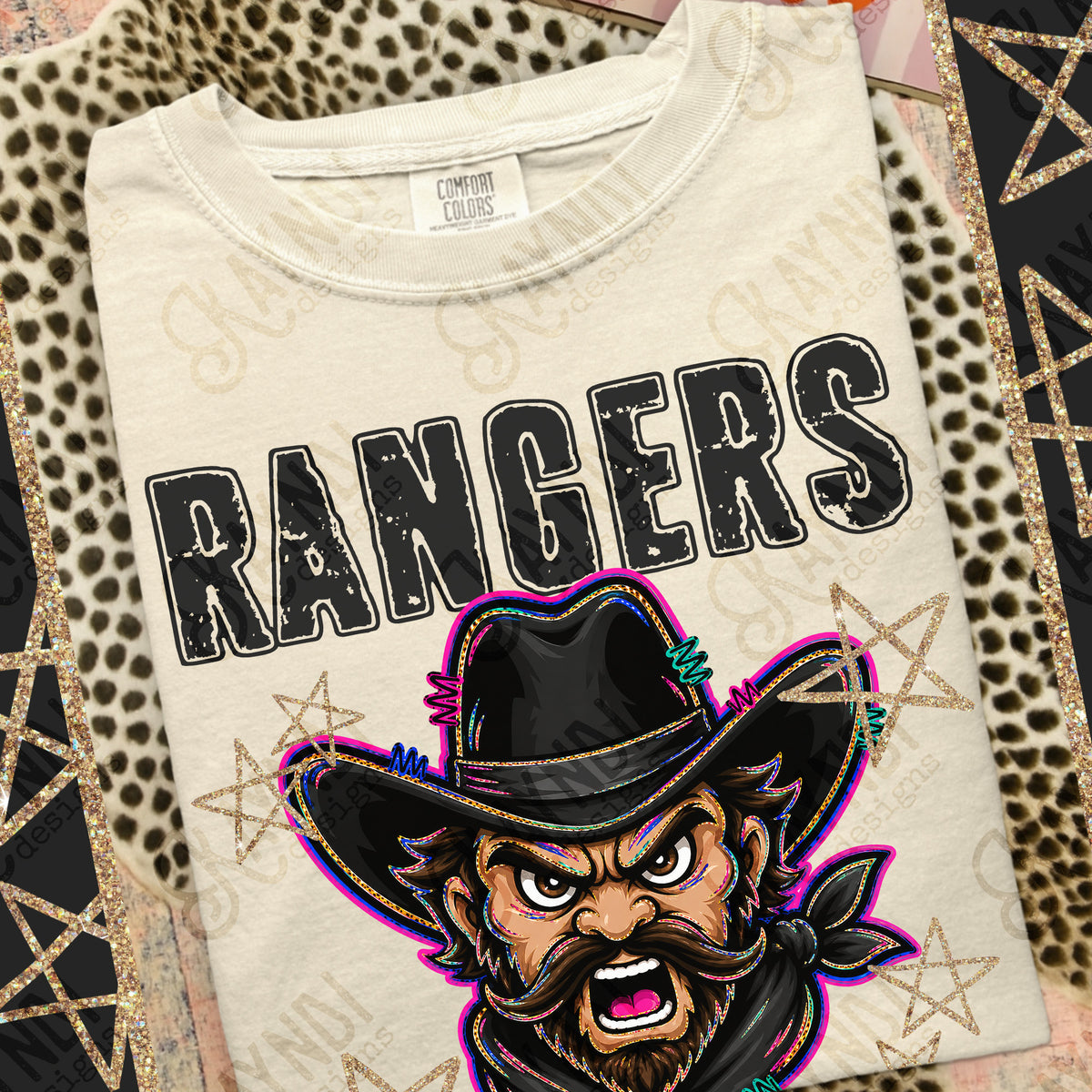 Rangers - Grunge Varsity Mascots (Kayndi) DTF Transfer