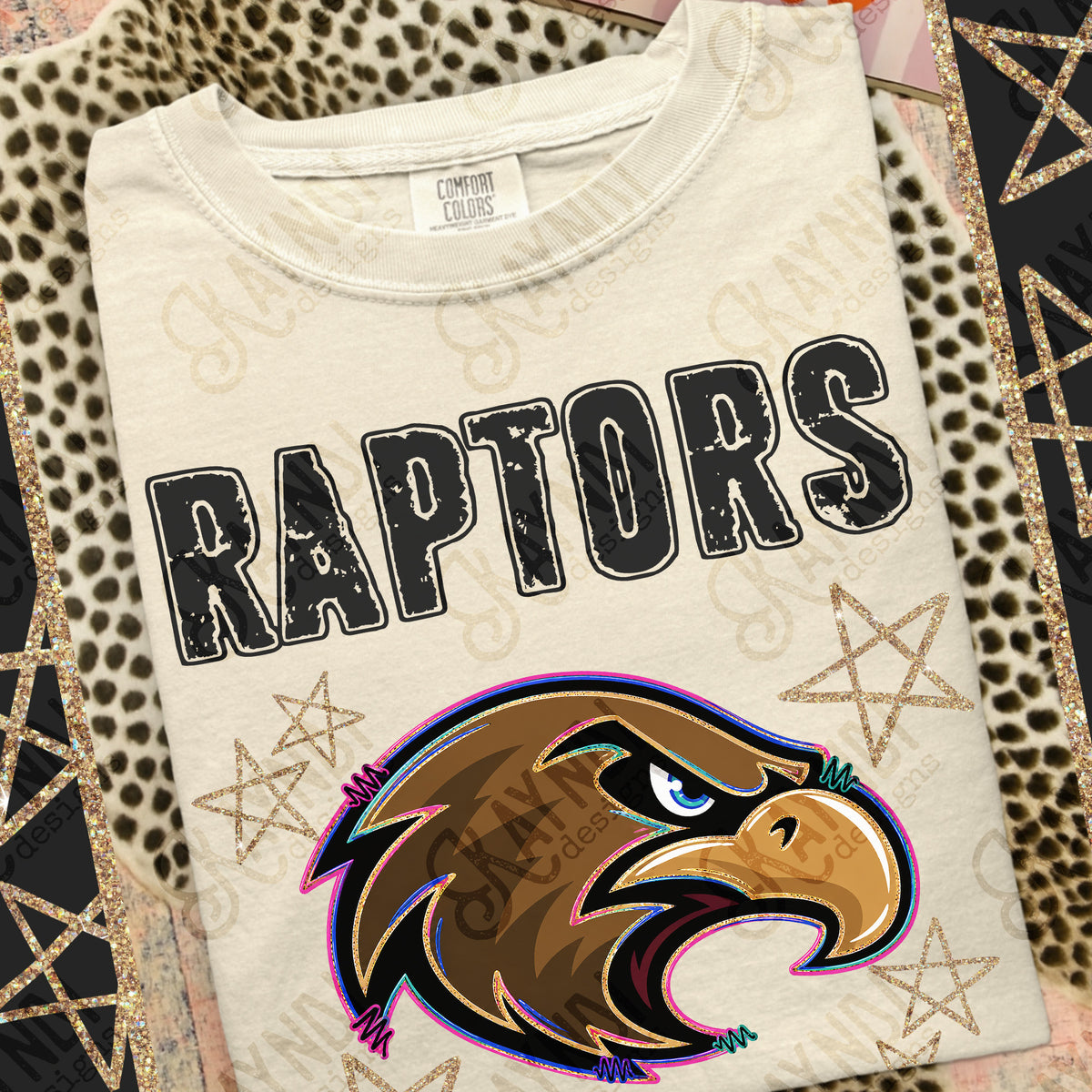 Raptors - Grunge Varsity Mascots (Kayndi) DTF Transfer