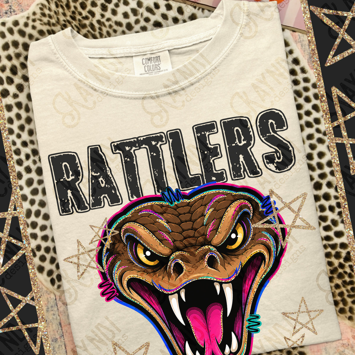 Rattlers - Grunge Varsity Mascots (Kayndi) DTF Transfer