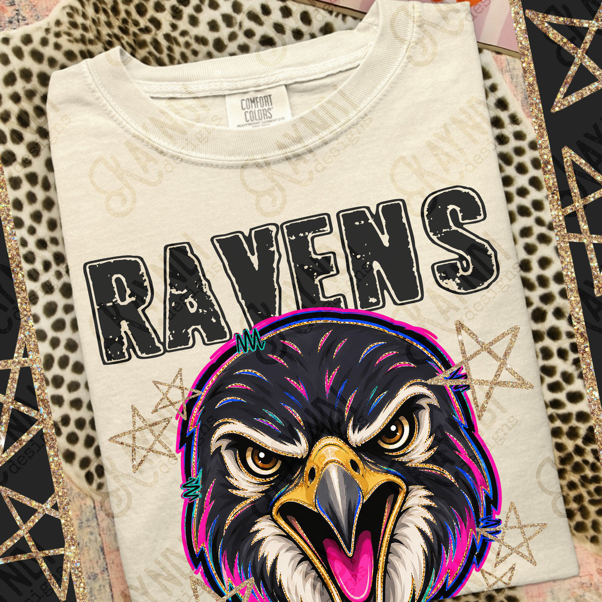 Ravens-Grunge Varsity Mascots (Kayndi) DTF Transfer
