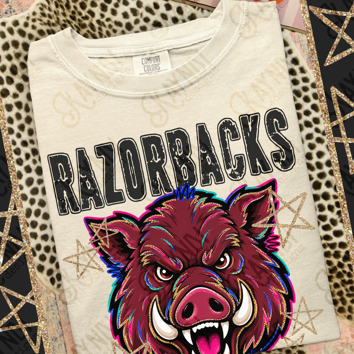 Razorbacks - Grunge Varsity Mascots (Kayndi) DTF Transfer