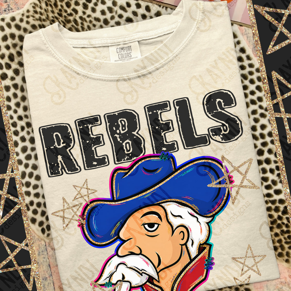 Rebels- Grunge Varsity Mascots (Kayndi) DTF Transfer