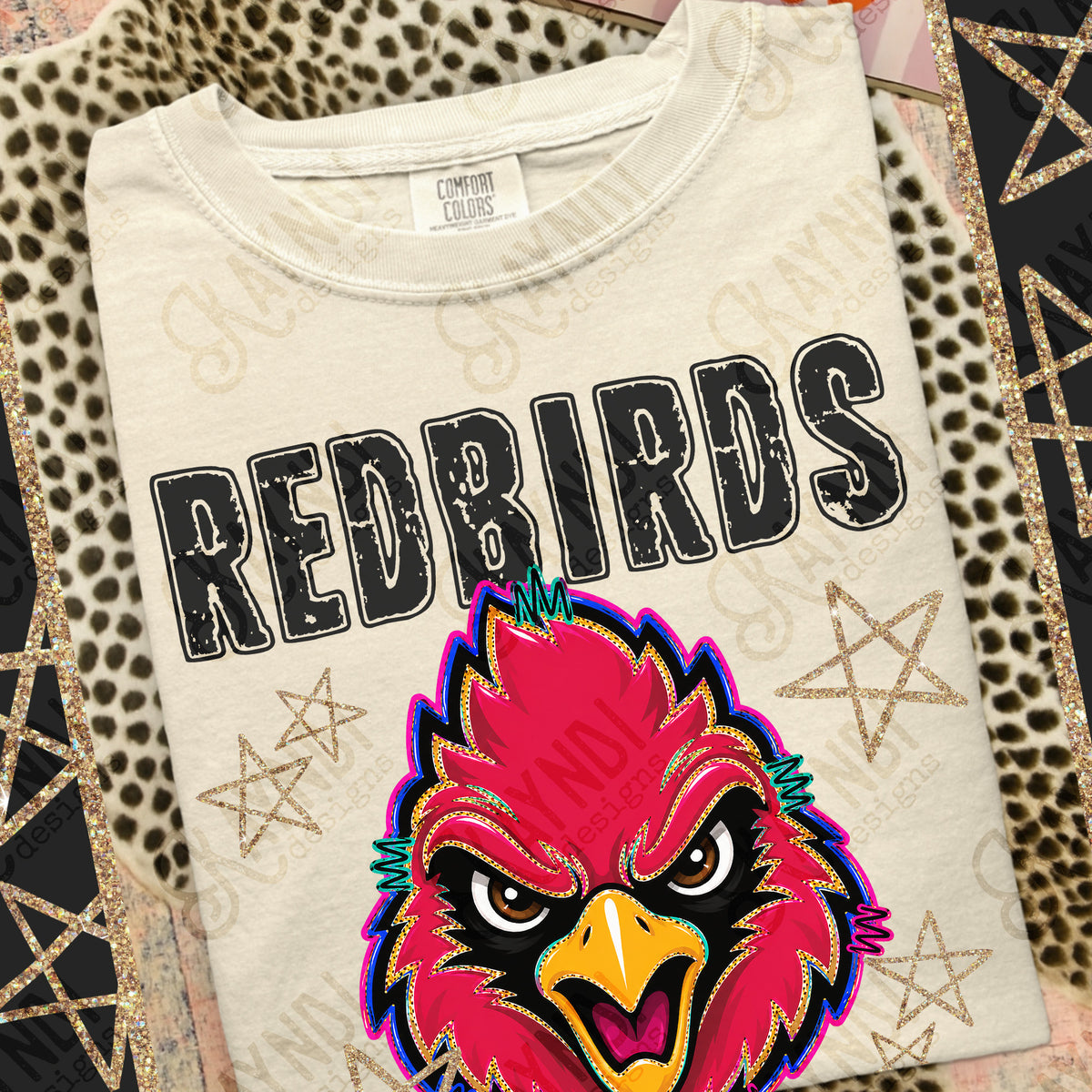 Redbirds- Grunge Varsity Mascots (Kayndi) DTF Transfer