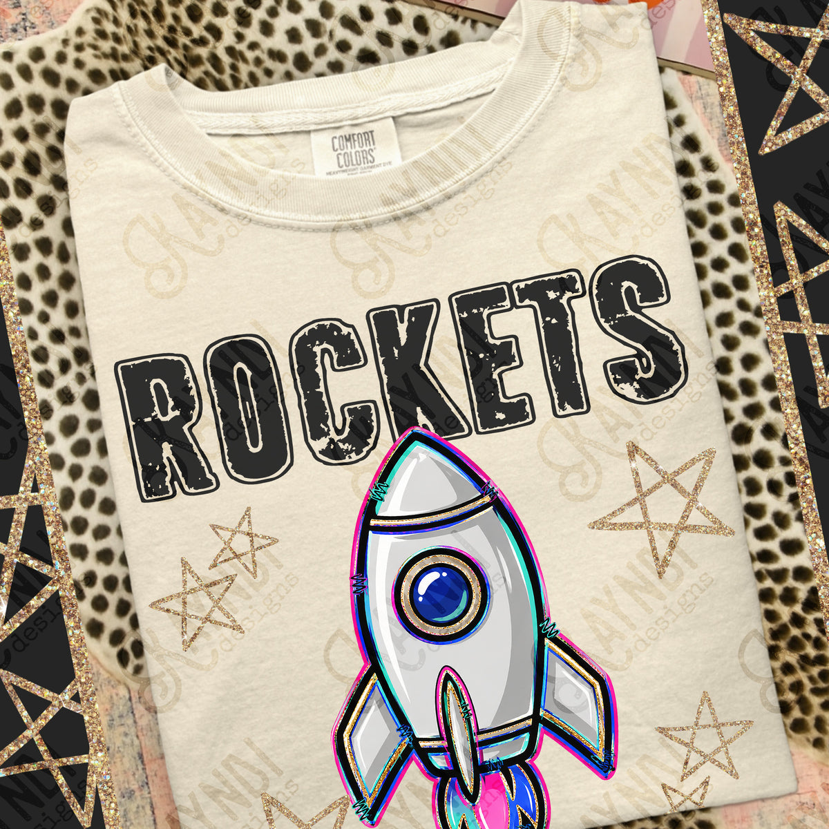 Rockets- Grunge Varsity Mascots (Kayndi) DTF Transfer