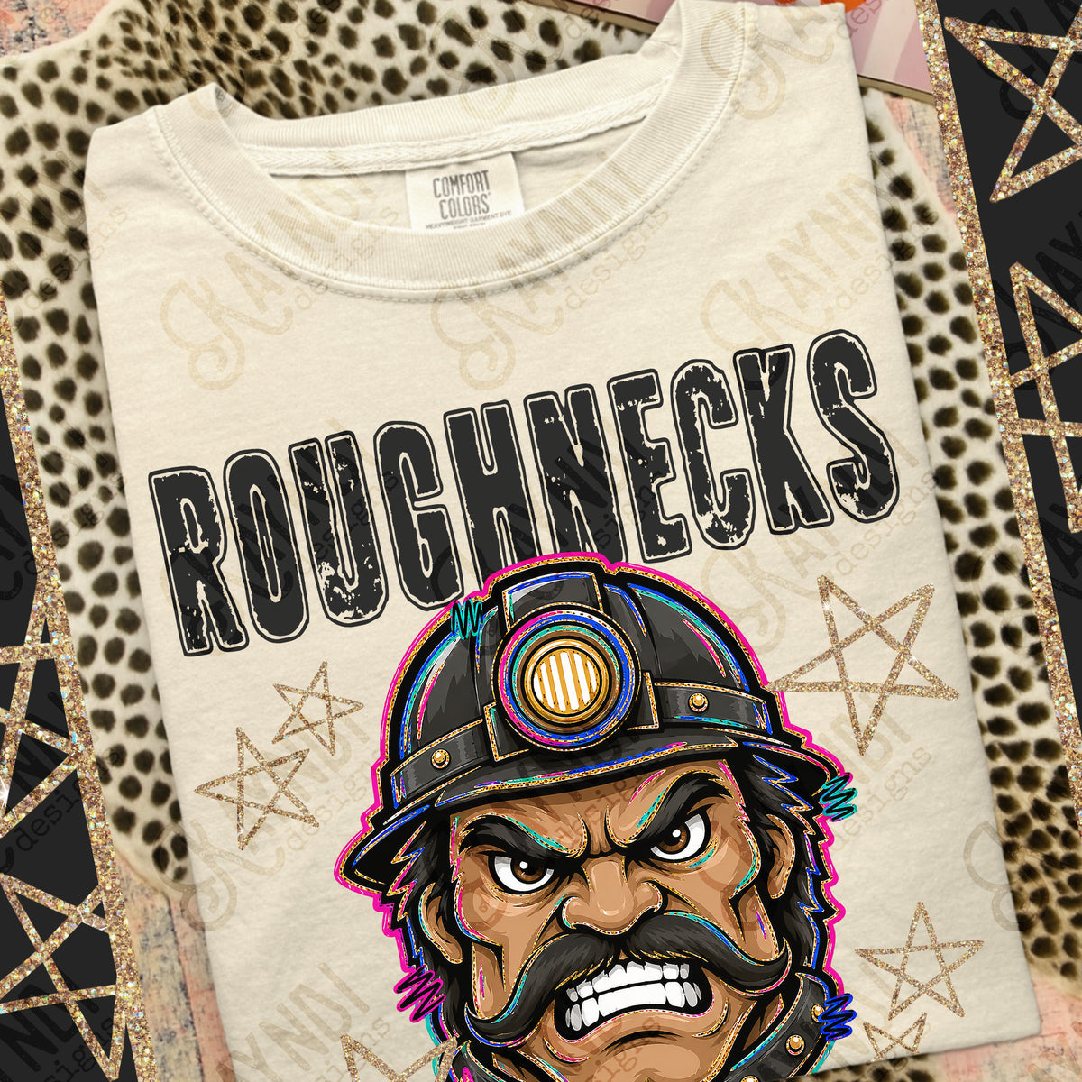 Roughnecks-Grunge Varsity Mascots (Kayndi) DTF Transfer