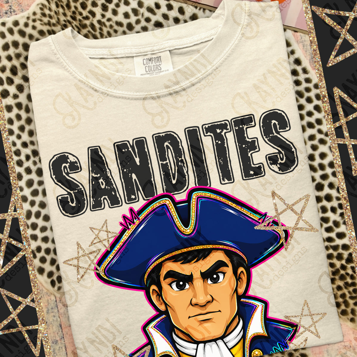 Sandites-Grunge Varsity Mascots (Kayndi) DTF Transfer