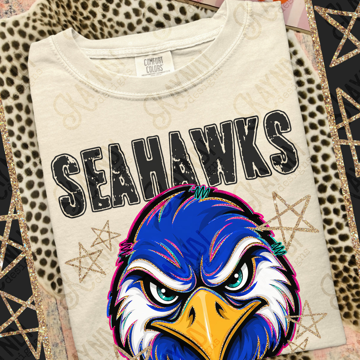 Seahawks- Grunge Varsity Mascots (Kayndi) DTF Transfer