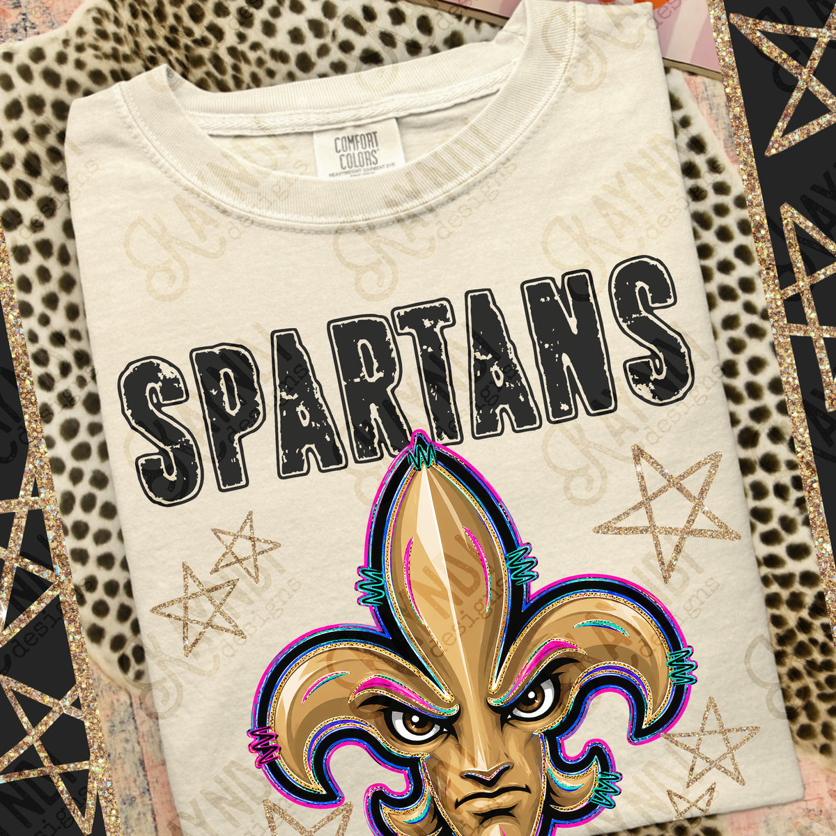 Spartans-Grunge Varsity Mascots (Kayndi) DTF Transfer