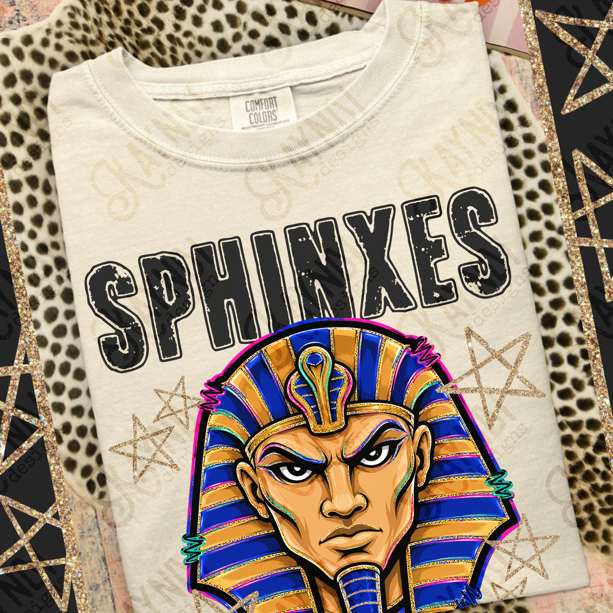 Sphinxes-Grunge Varsity Mascots (Kayndi) DTF Transfer