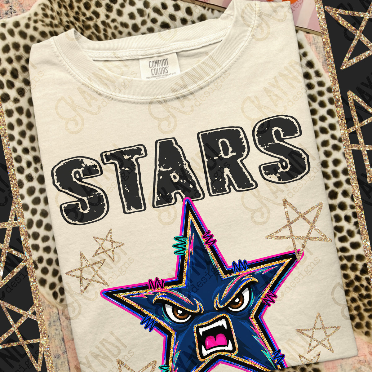 Stars-Grunge Varsity Mascots (Kayndi) DTF Transfer