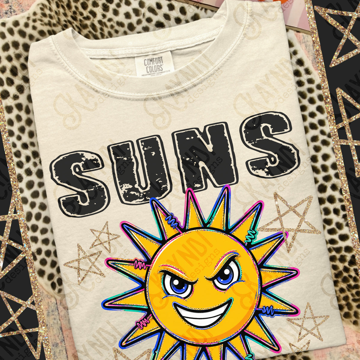 Suns- Grunge Varsity Mascots (Kayndi) DTF Transfer