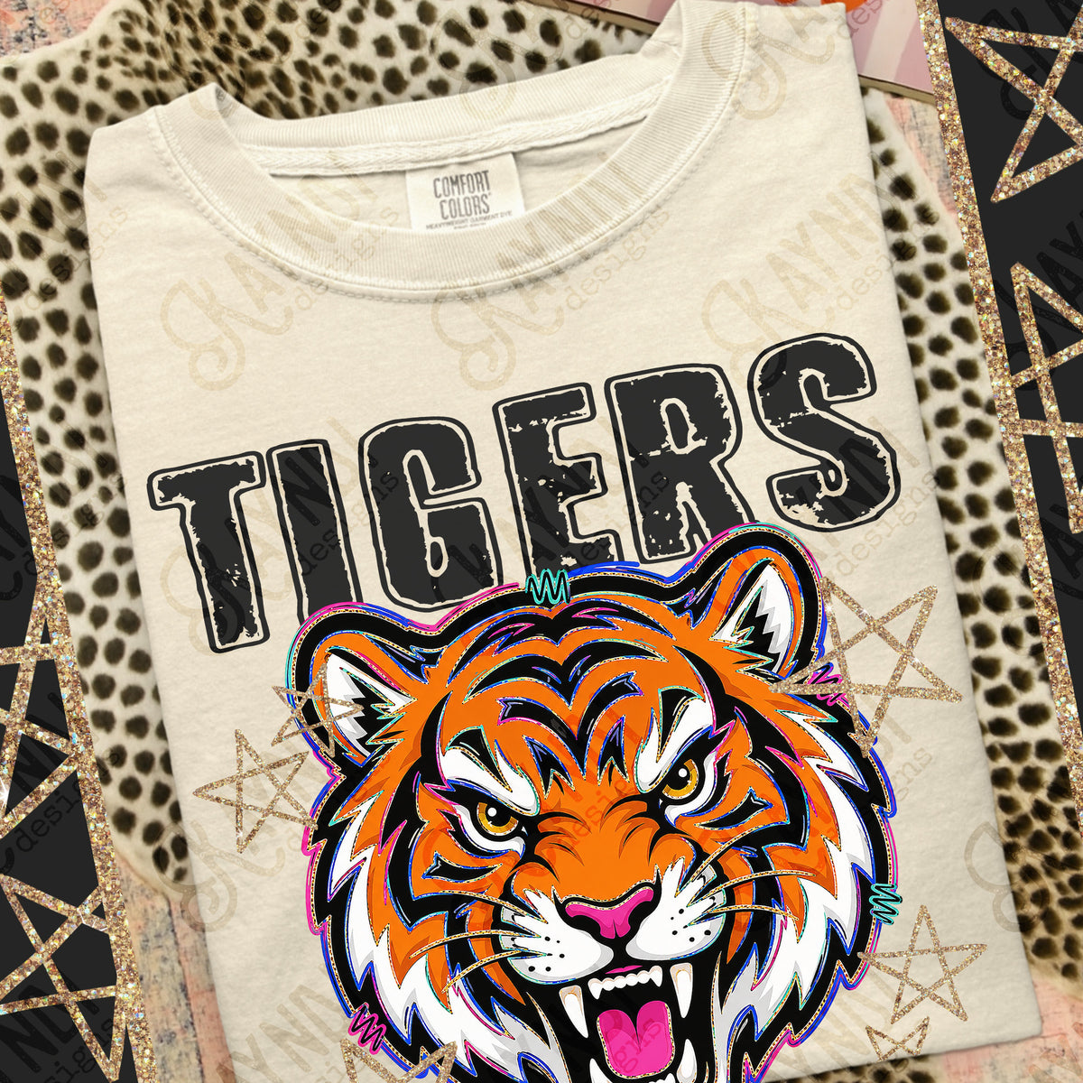 Tigers- Grunge Varsity Mascots (Kayndi) DTF Transfer