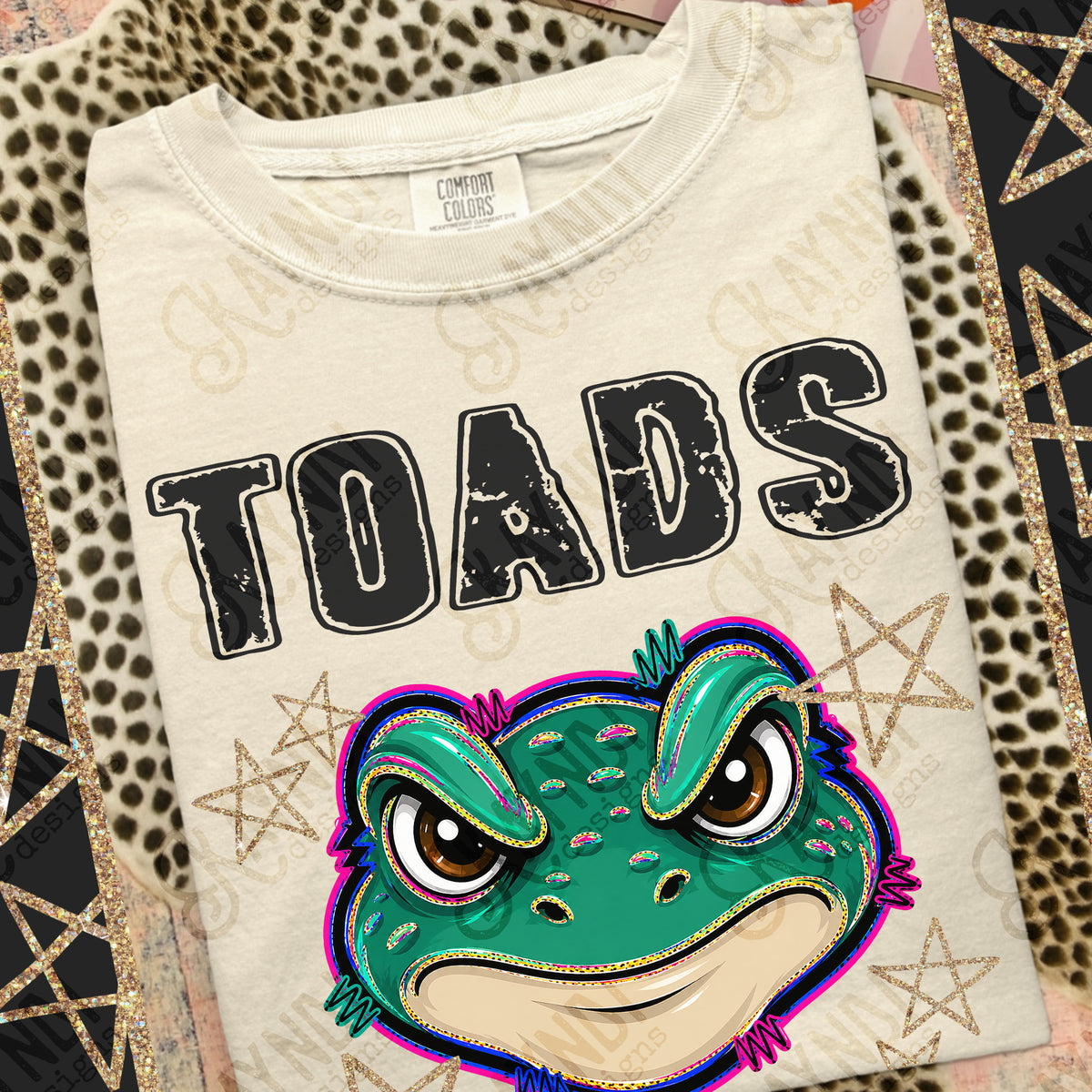 Toads- Grunge Varsity Mascots (Kayndi) DTF Transfer