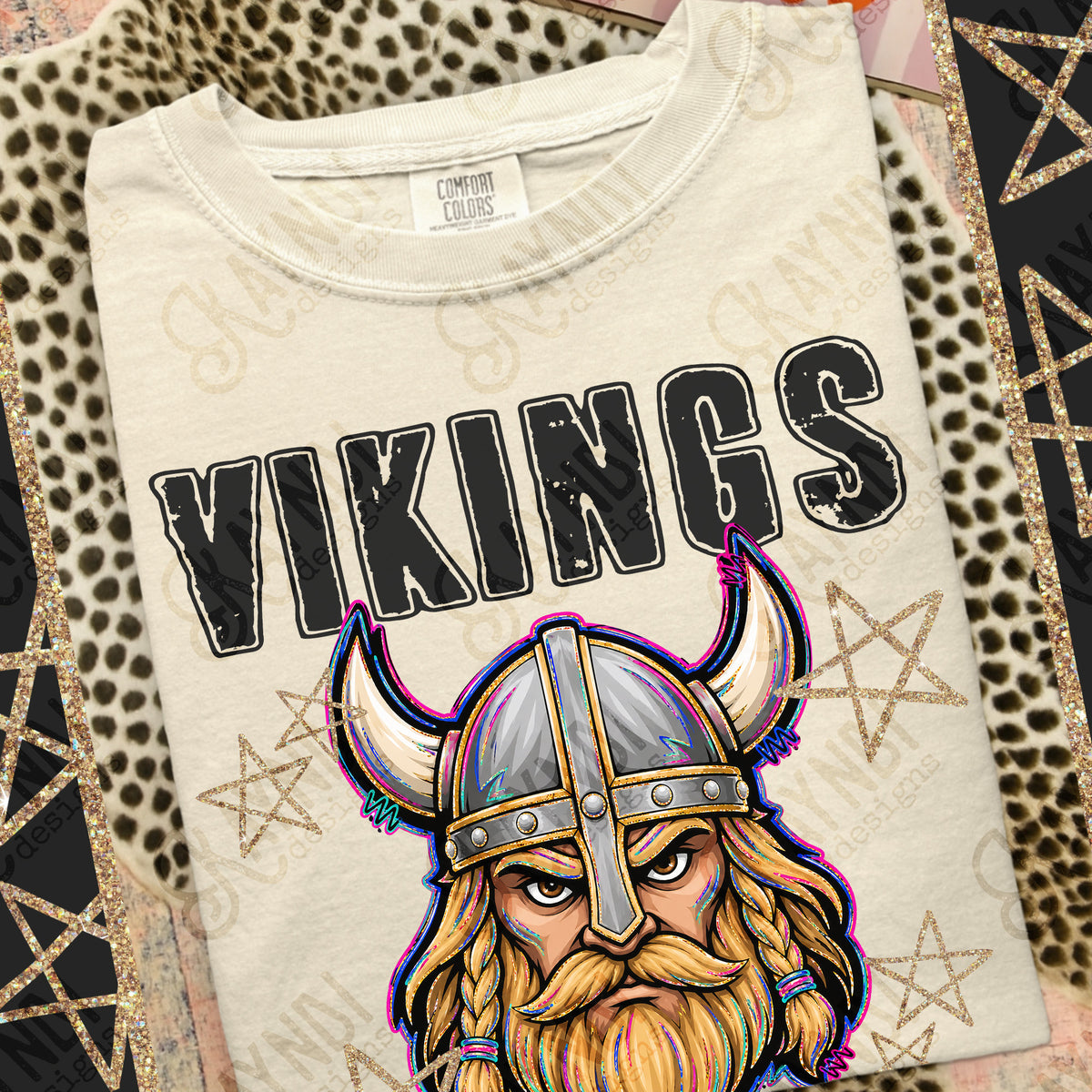 Vikings - Grunge Varsity Mascots (Kayndi) DTF Transfer