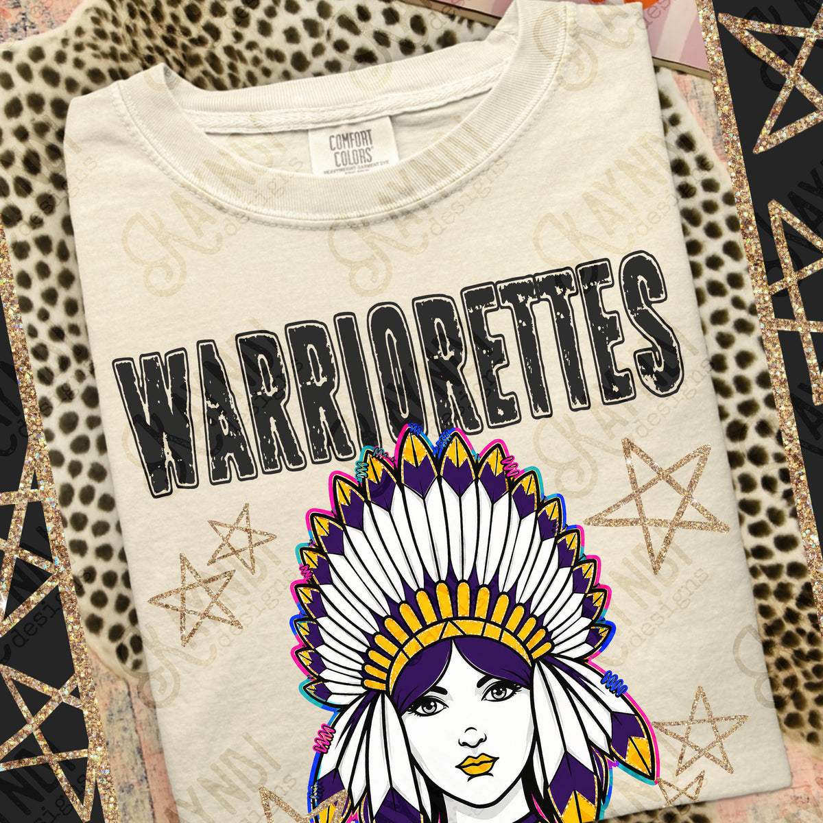 Warriorettes-Grunge Varsity Mascots (Kayndi) DTF Transfer