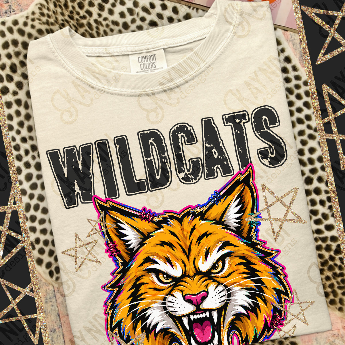 Wildcats-Grunge Varsity Mascots (Kayndi) DTF Transfer