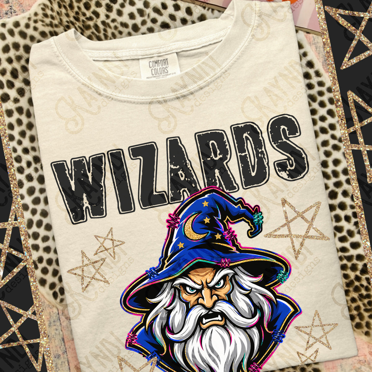 Wizards- Grunge Varsity Mascots (Kayndi) DTF Transfer