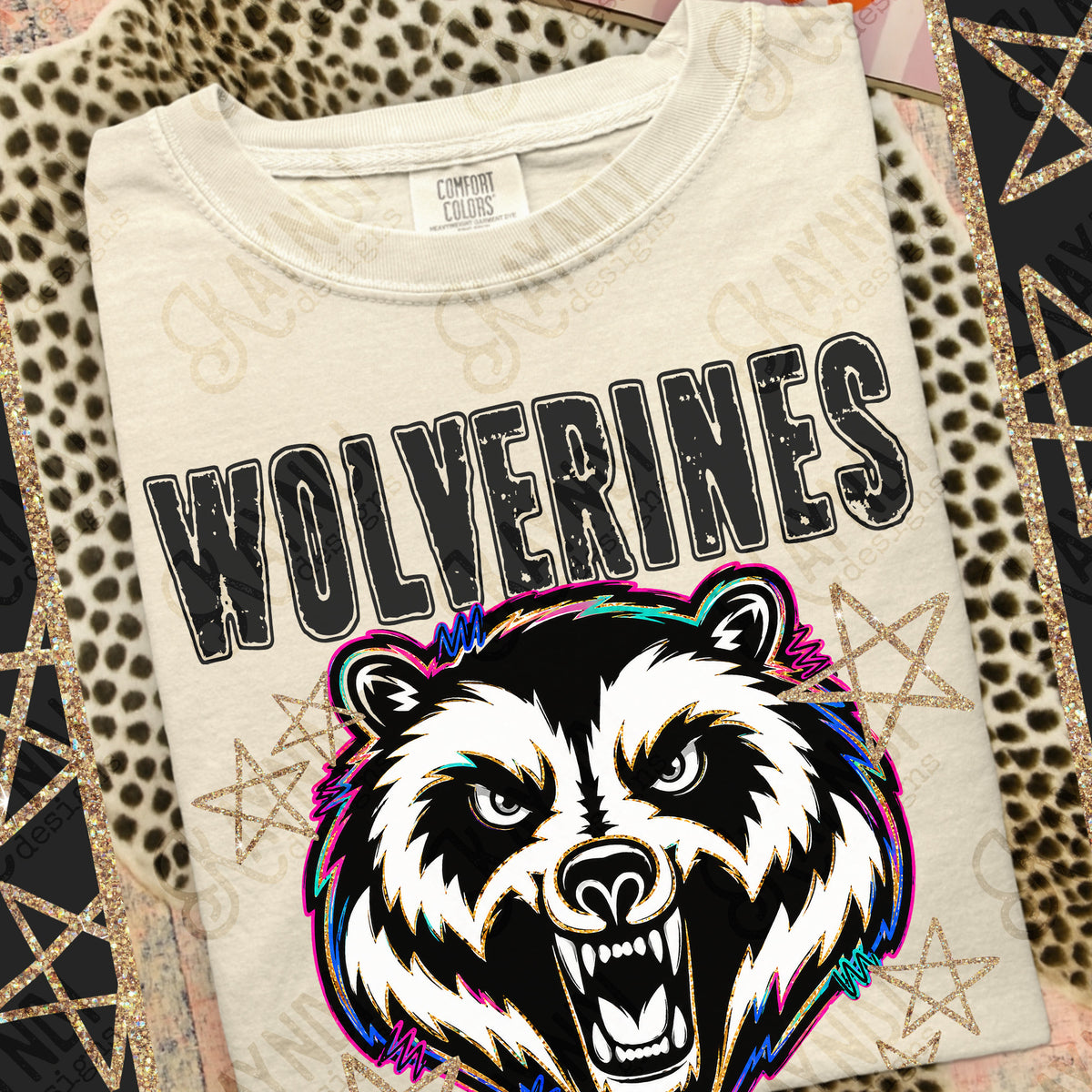 Wolverines - Grunge Varsity Mascots (Kayndi) DTF Transfer