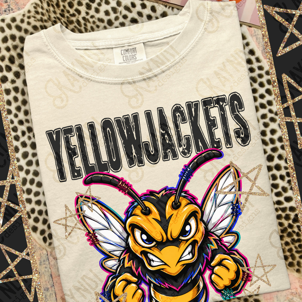 Yellowjackets-Grunge Varsity Mascots (Kayndi) DTF Transfer