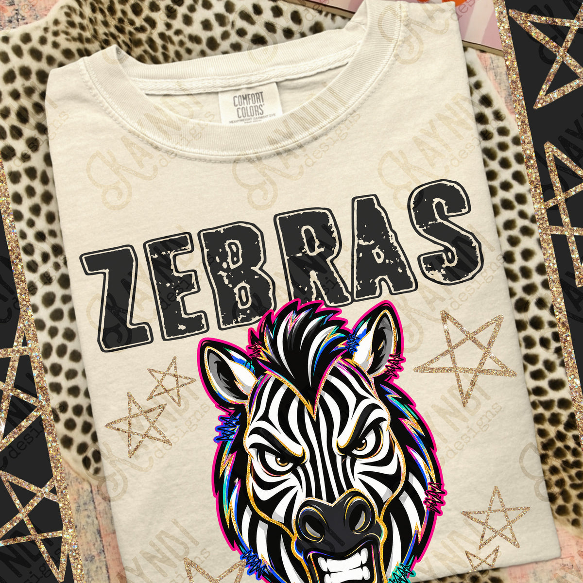 Zebras - Grunge Varsity Mascots (Kayndi) DTF Transfer