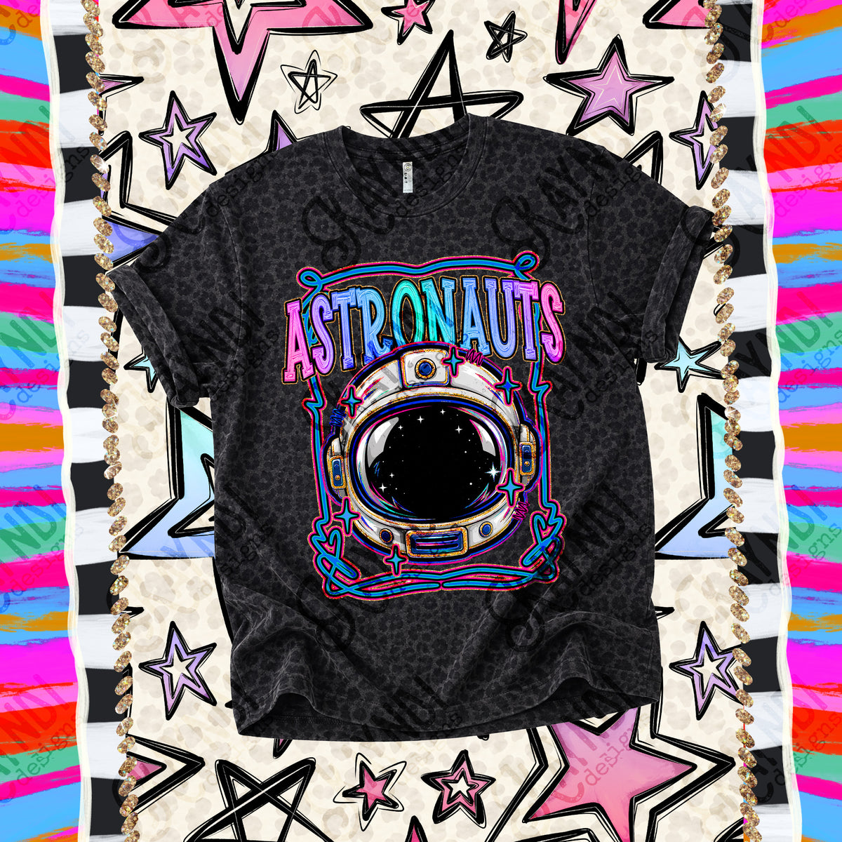 Astronauts-Retro Pop (Kayndi) DTF Transfer