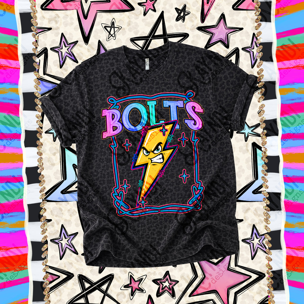 Bolts-Retro Pop (Kayndi) DTF Transfer