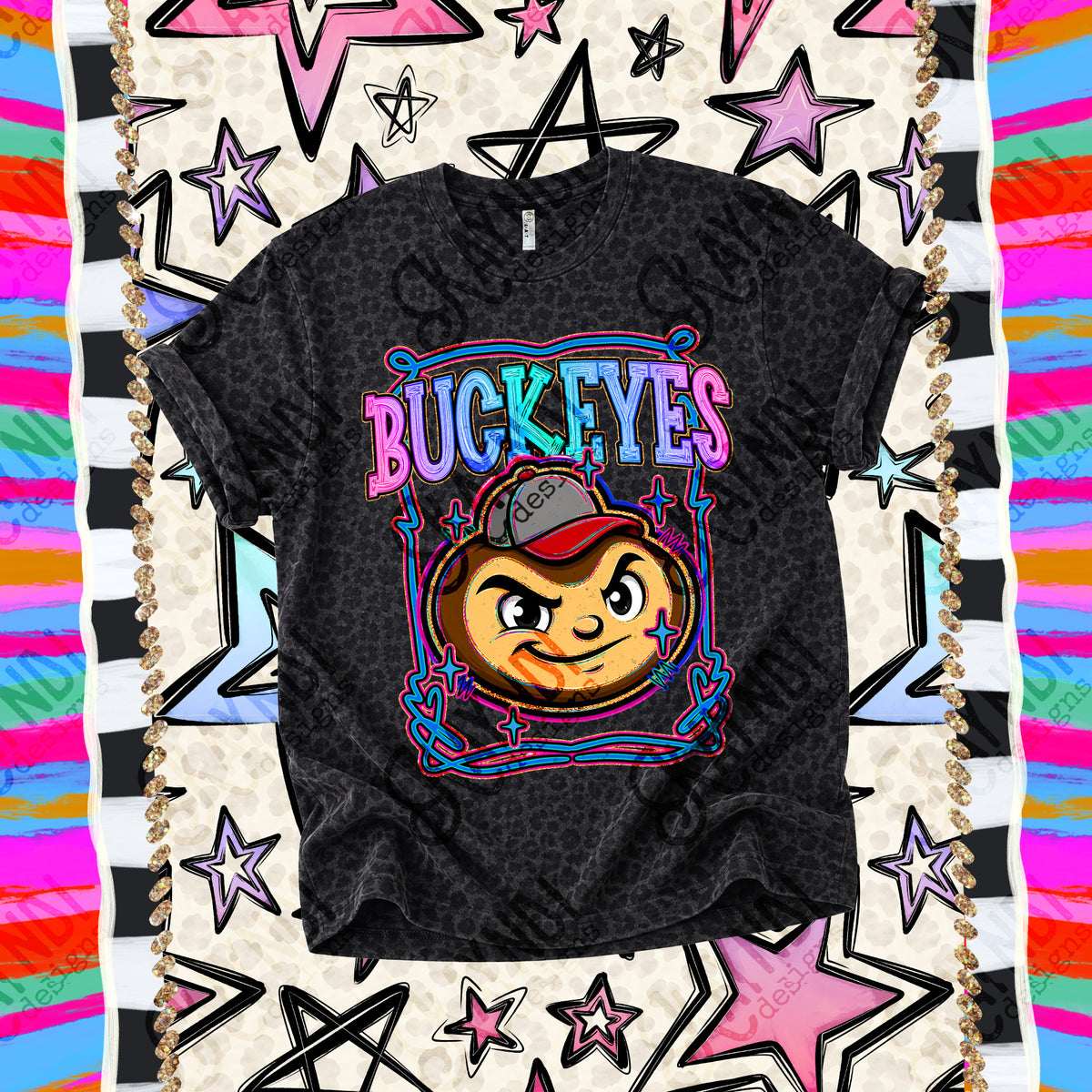 Buckeyes- Retro Pop (Kayndi) DTF Transfer