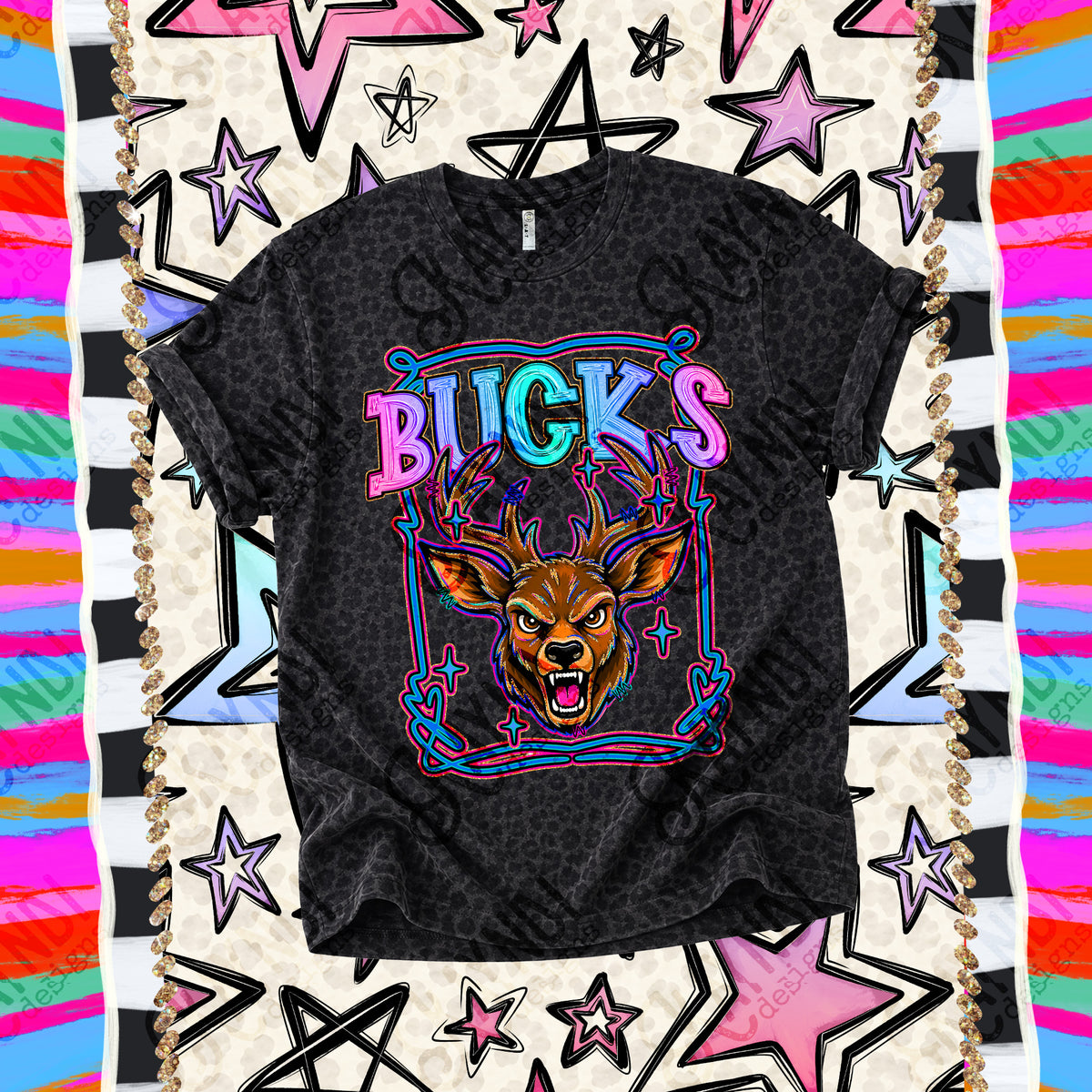Bucks-Retro Pop (Kayndi) DTF Transfer