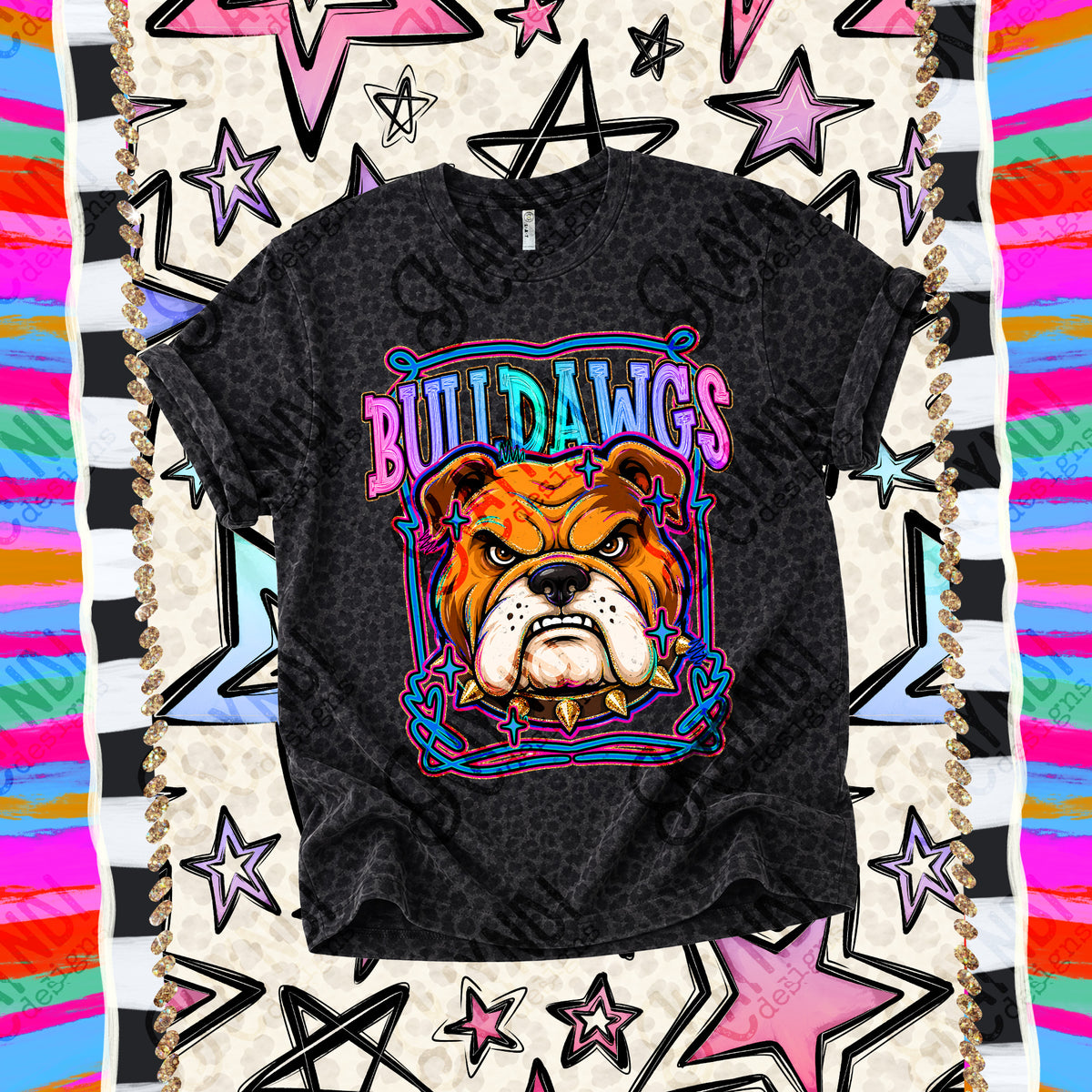 BULLDAWGS retro pop mascot (kayndi) DTF Transfer