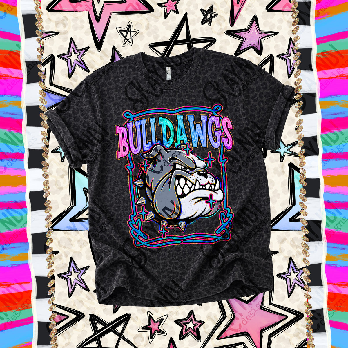 Bulldawgs-Retro Pop (Kayndi) DTF Transfer