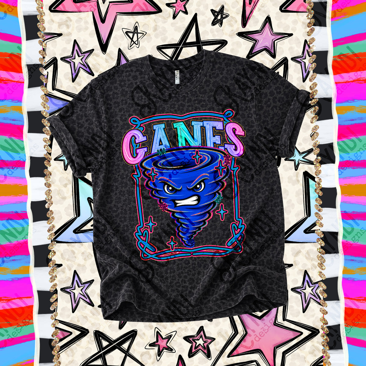 Canes-Retro Pop (Kayndi) DTF Transfer