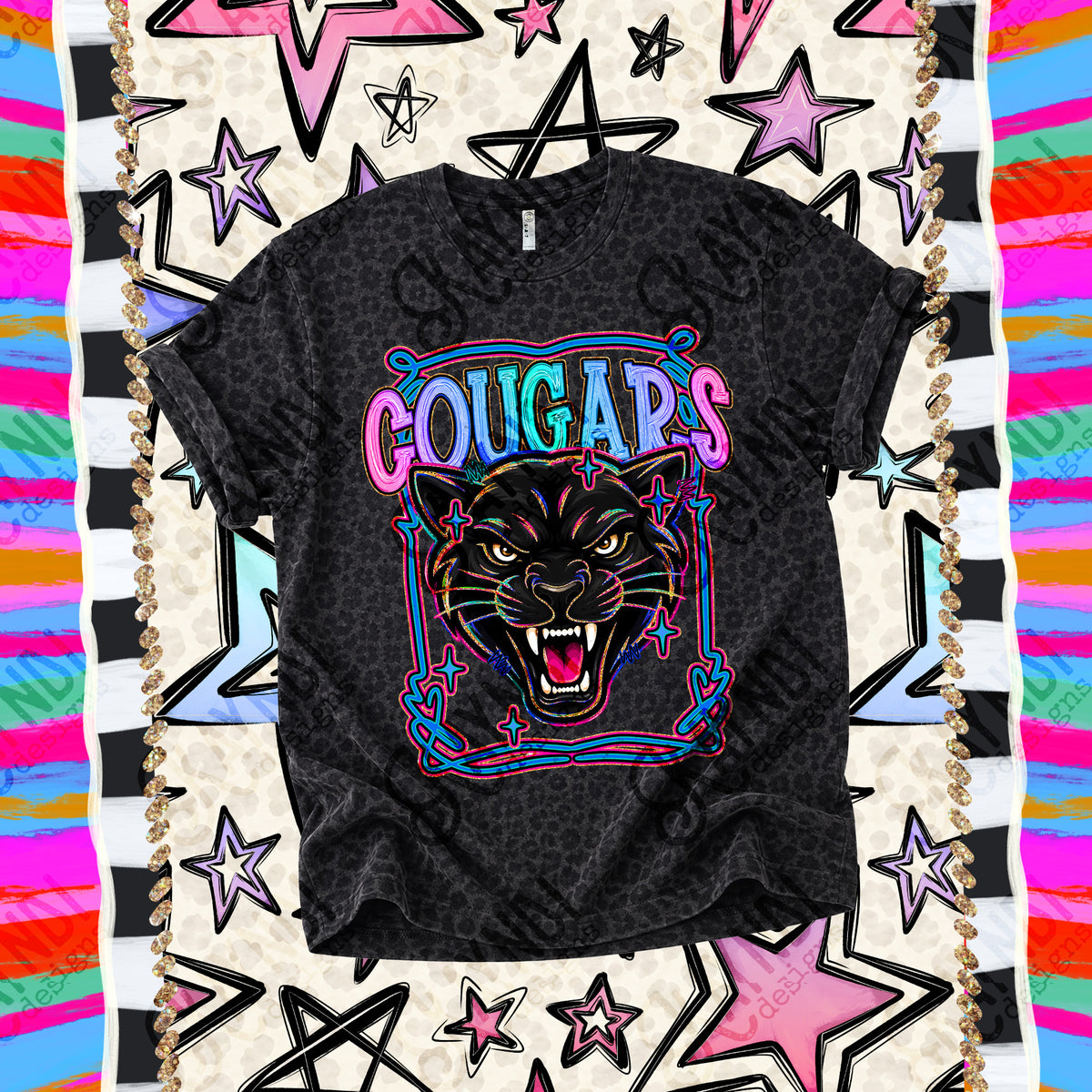 Cougars-Retro Pop (Kayndi) DTF Transfer
