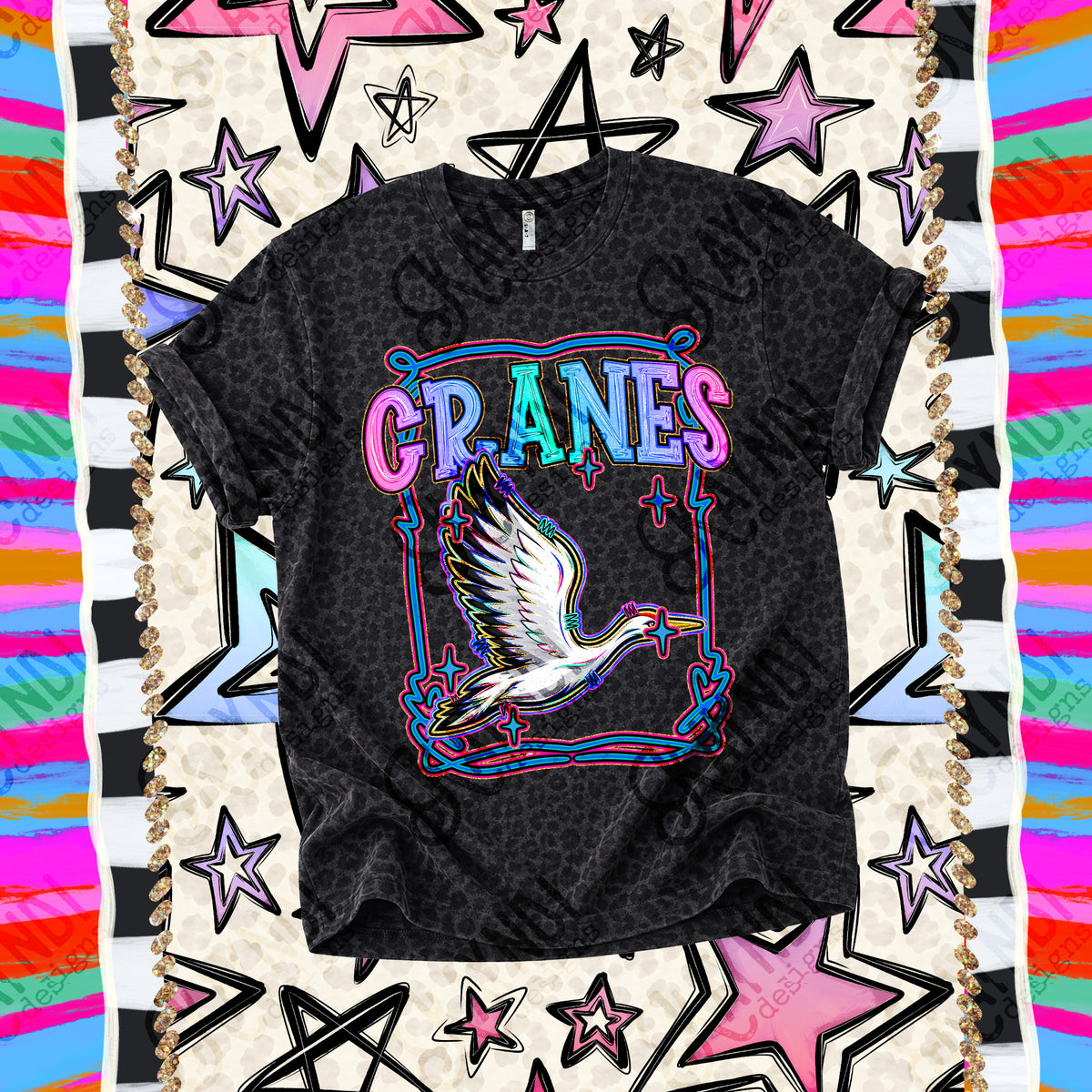 Cranes-Retro Pop (Kayndi) DTF Transfer