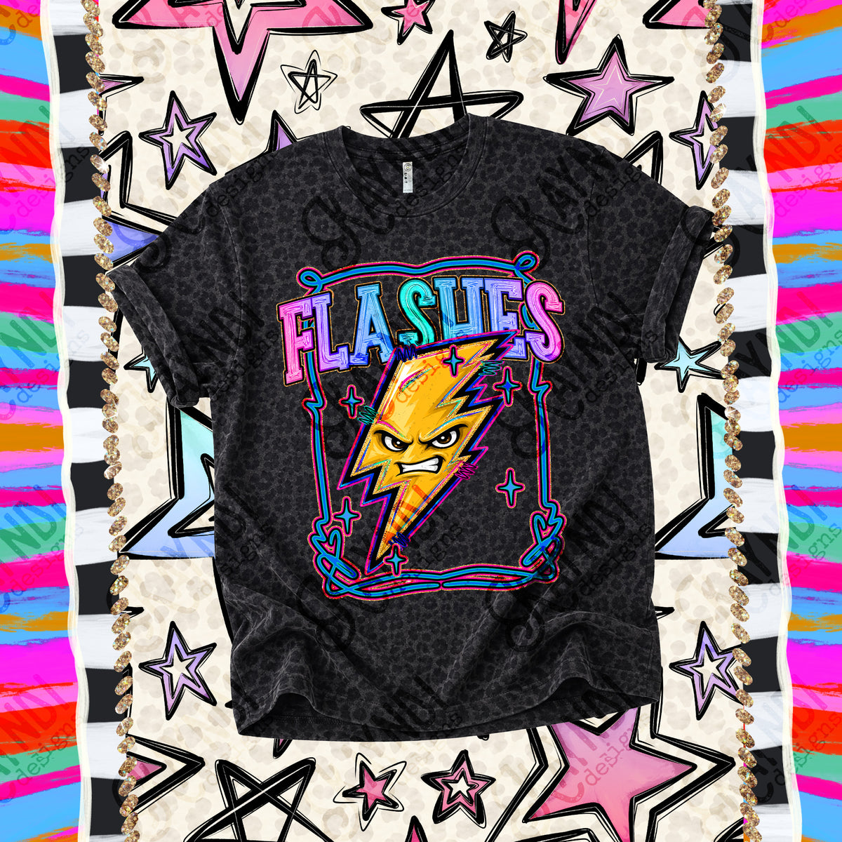 Flashes-Retro Pop (Kayndi) DTF Transfer