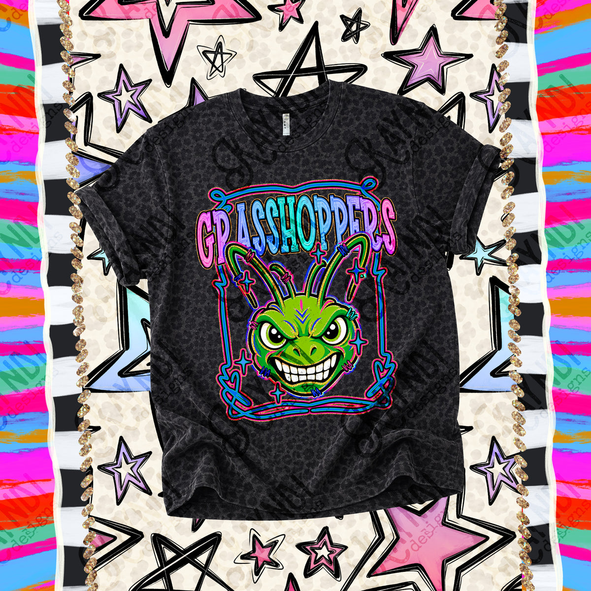 Grasshoppers-Retro Pop (Kayndi) DTF Transfer