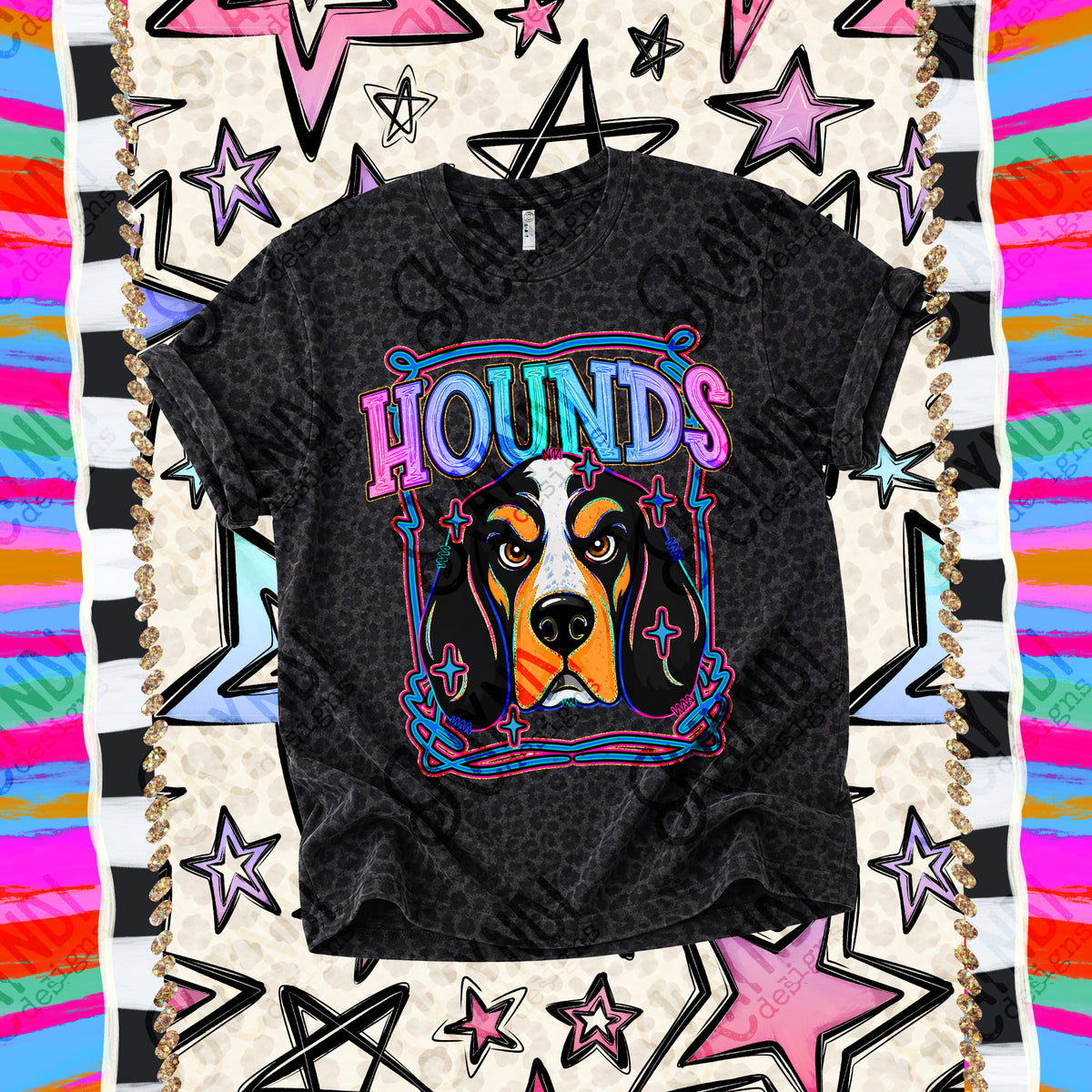 Hounds-Retro Pop (Kayndi)  DTF Transfer