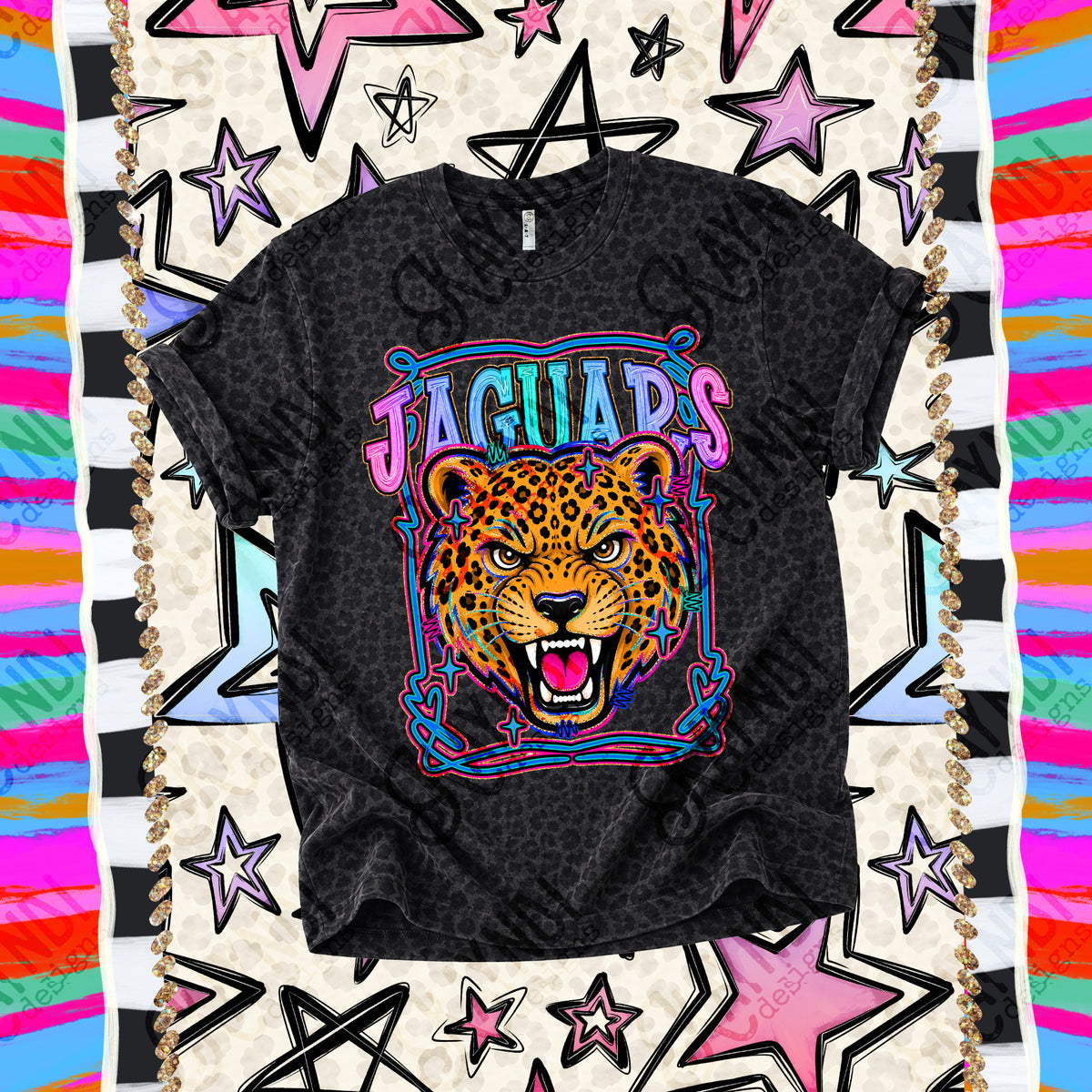 Jaguars-Retro Pop (Kayndi) DTF Transfer