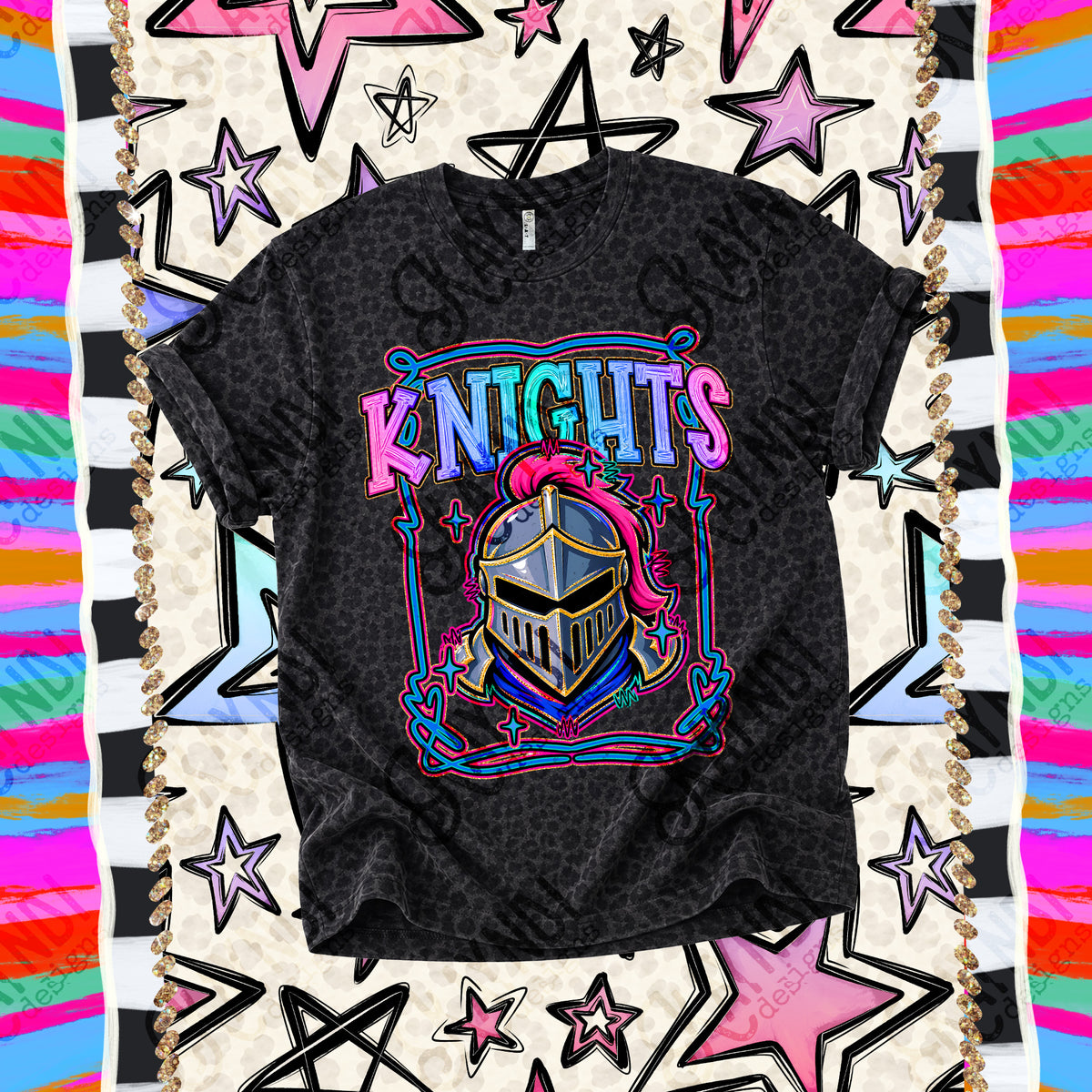 Knights-Retro Pop (Kayndi) DTF Transfer