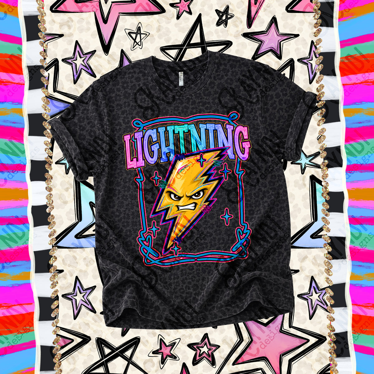 Lighting-Retro Pop (Kayndi) DTF Transfer