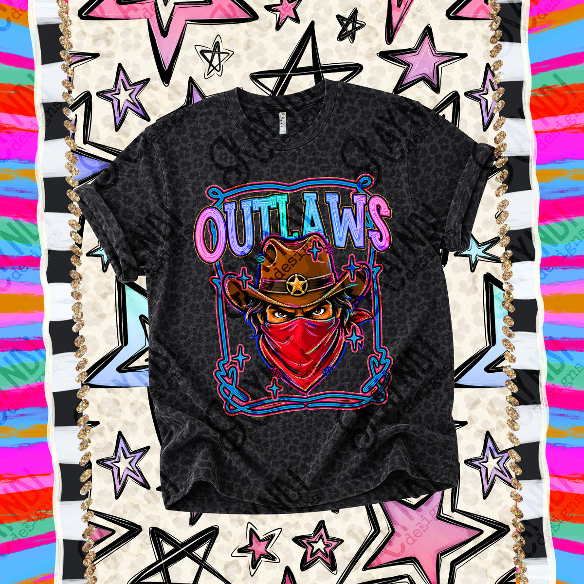 Outlaws-Retro Pop (Kayndi) DTF Transfer