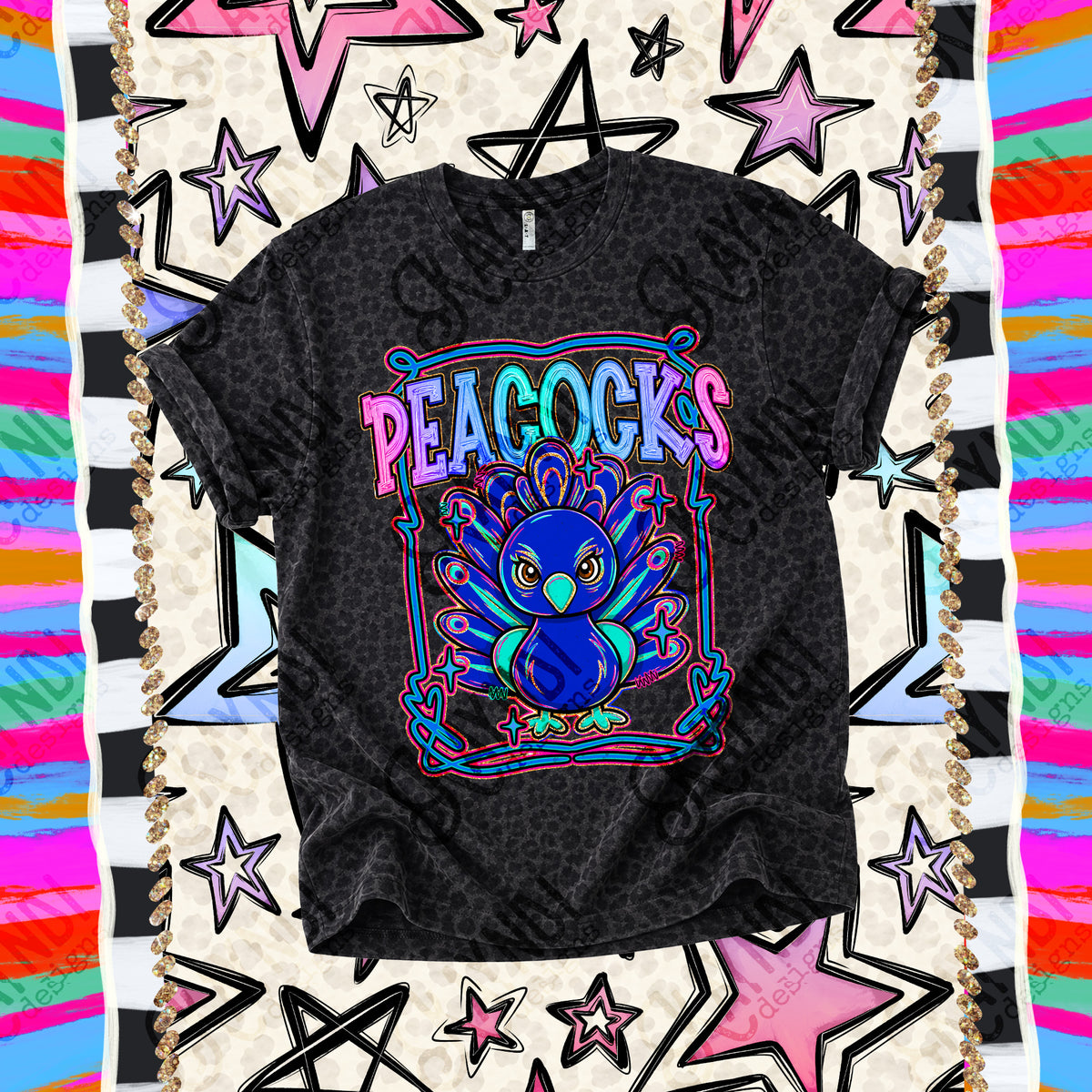 Peacocks-Retro Pop (Kayndi) DTF Transfer