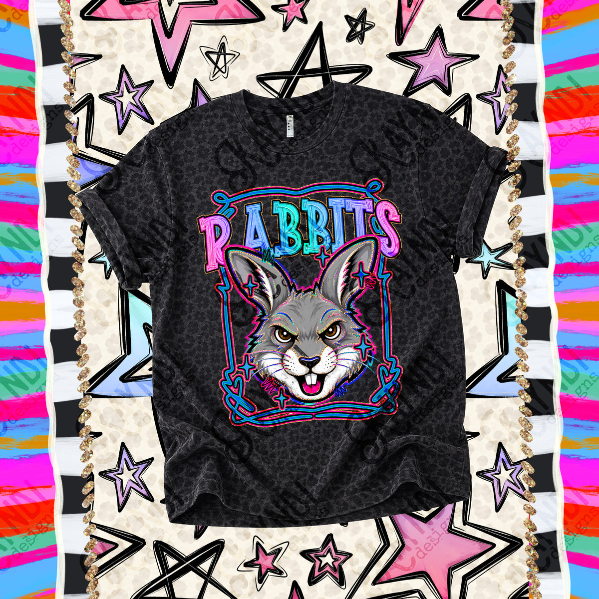 Rabbits-Retro Pop (Caplinger) DTF Transfer