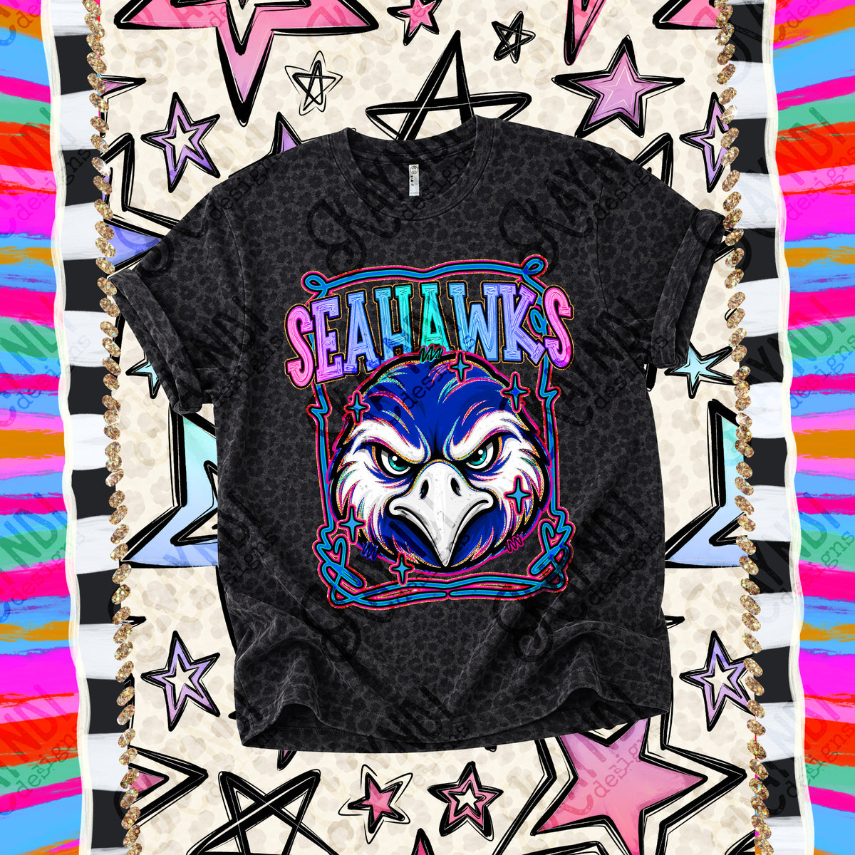 Seahawks-Retro Pop (Caplinger) DTF Transfer
