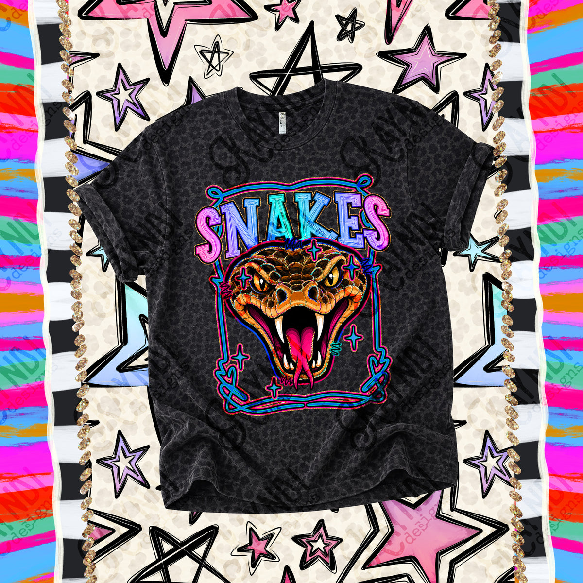 Snakes-Retro Pop (Kayndi) DTF Transfer